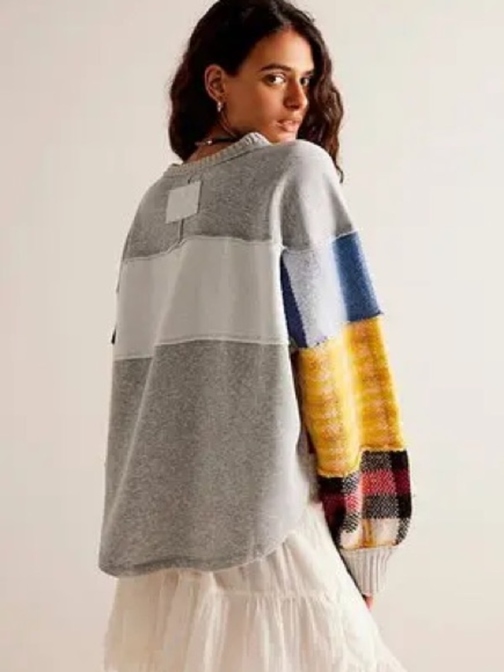 WE THE FREE • Easy on me pullover sweatshirt - patchwork - Small - free people - Picture 2 of 7